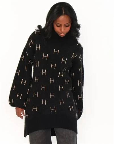  Hést - Fam Sweater Long - Black
